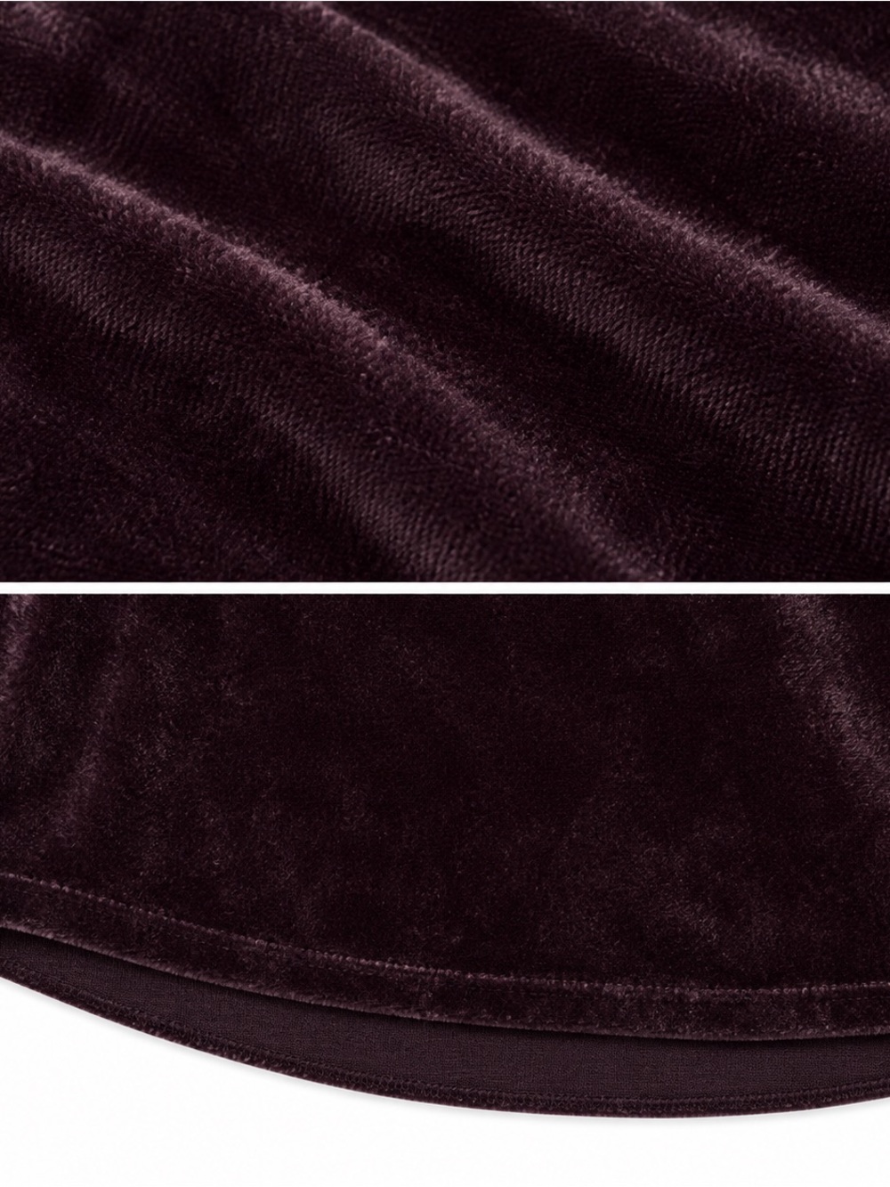 Pure Jill J.Jill Black/Plum Velour Long Sleeve Tunic Top Size S - Picture 5 of 5